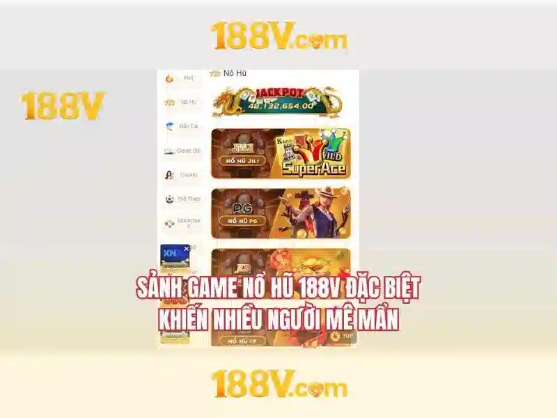 Sảnh chơi Slot đa dạng tại 188V